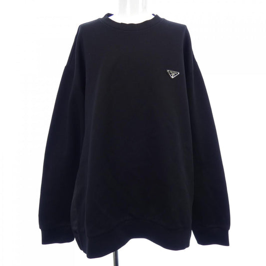 Prada Technical Cotton Triangle Logo Sweatshirt
