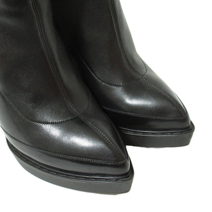 Gucci Leather Pointed Toe High Heel Short Boots
