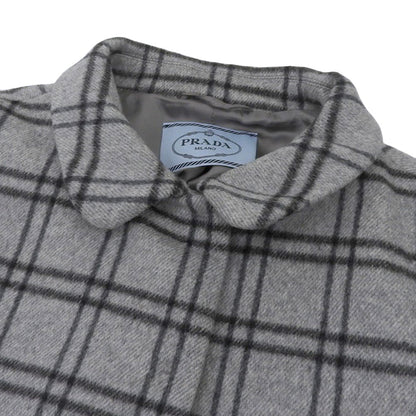 Prada 100% Wool Check Coat