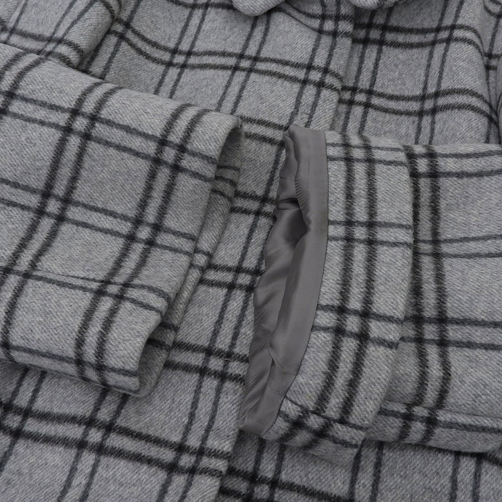 Prada 100% Wool Check Coat