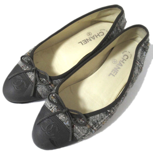 Chanel Coco Mark Tweed Ballerina Flats