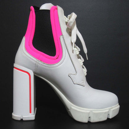 Prada Chunky Heel Lace-up Short Boots