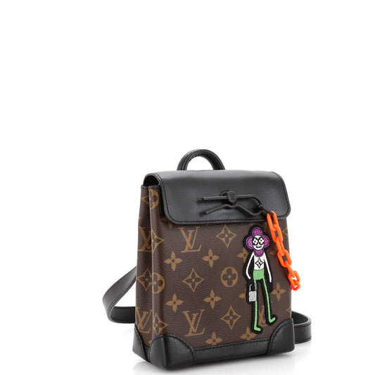 Louis Vuitton Steamer Bag Monogram Canvas with LV Friends Patch XS