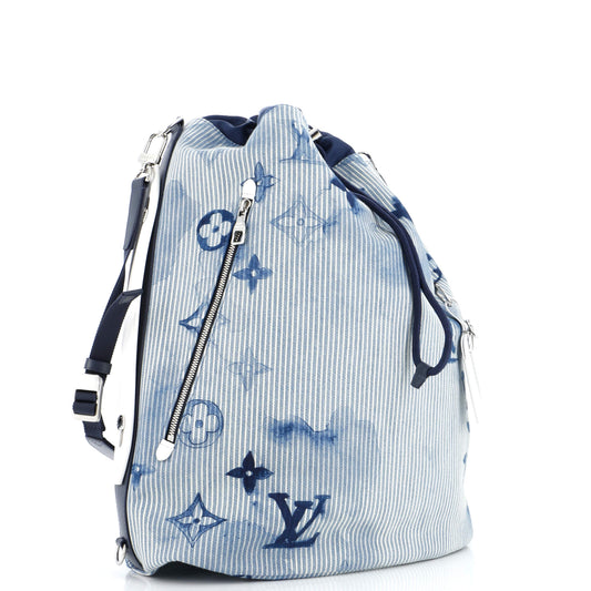 Louis Vuitton Sac Marin Bag Limited Edition Monogram Watercolor Stripes Denim