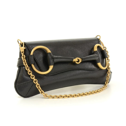Gucci Textured Leather Horsebit Bag