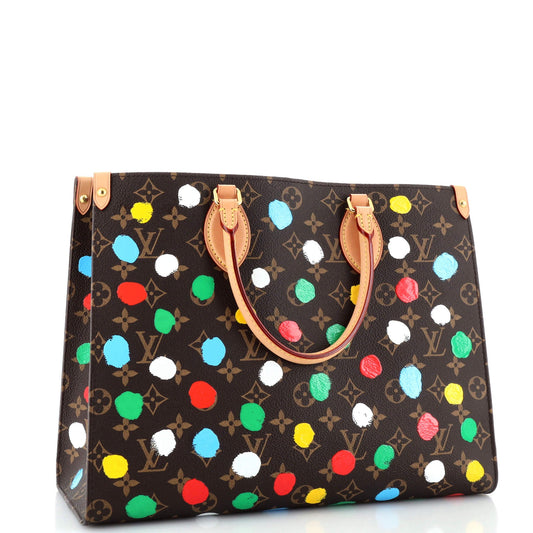 Louis Vuitton OnTheGo Tote Yayoi Kusama Painted Dots Monogram Canvas MM