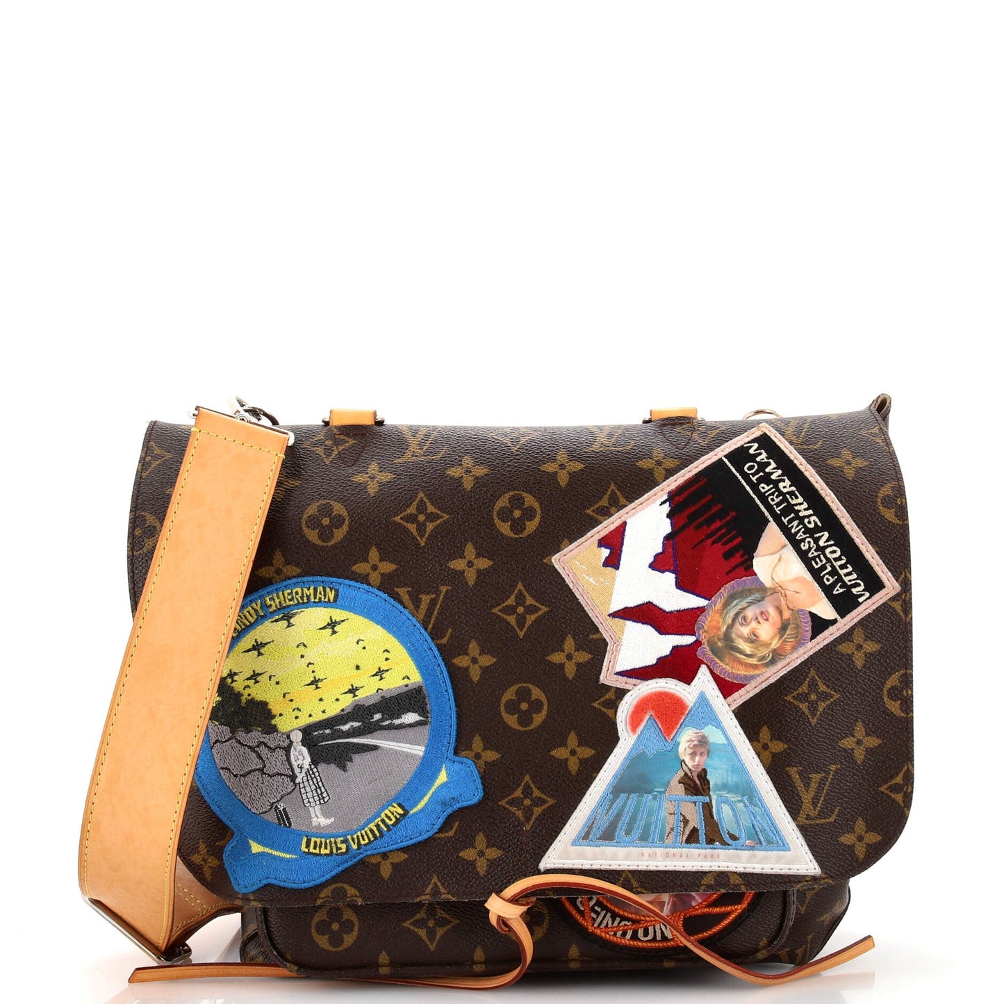 Louis Vuitton Cindy Sherman Camera Messenger Bag Patch Embellished Monogram Canvas