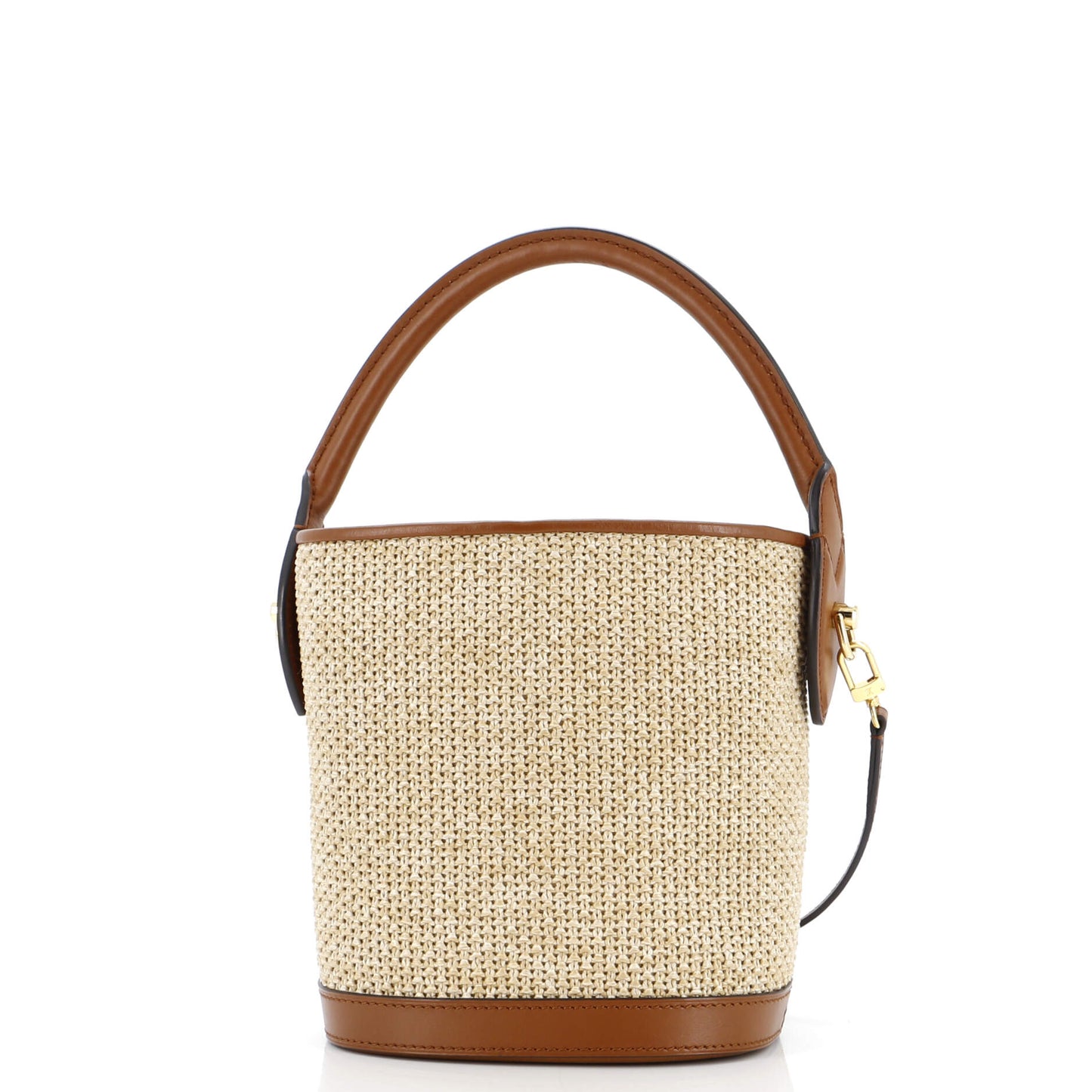 Louis Vuitton Petit Bucket NM Bag Raffia with Leather