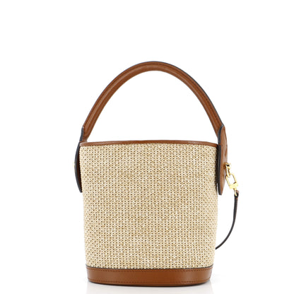 Louis Vuitton Petit Bucket NM Bag Raffia with Leather