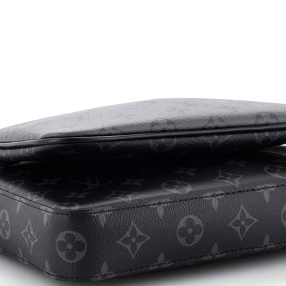 Louis Vuitton Trio Messenger Bag Reverse Monogram Eclipse Canvas