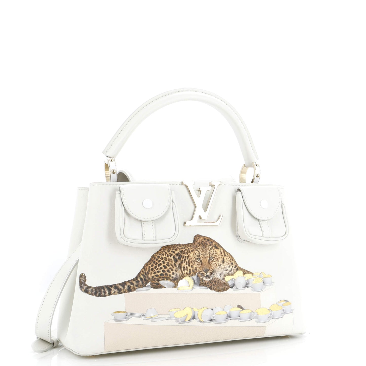 Louis Vuitton Paola Pivi ArtyCapucines Bag Printed Leather MM