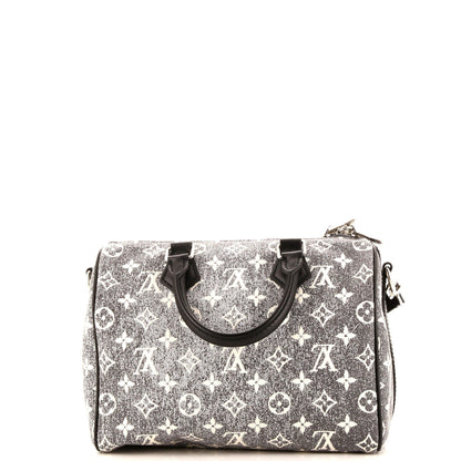 Louis Vuitton Speedy Bandouliere Bag Monogram Jacquard Denim 25