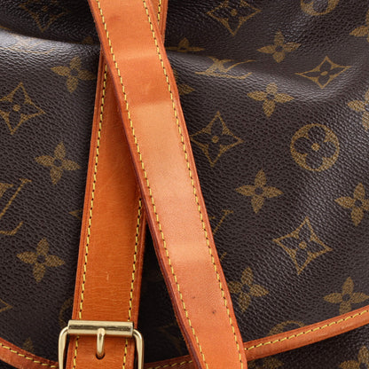Louis Vuitton Saumur Handbag Monogram Canvas 35