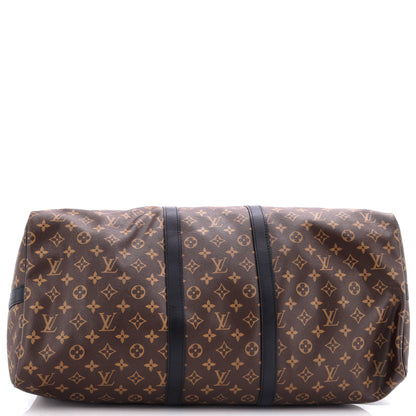 Louis Vuitton Keepall Bandouliere Bag Macassar Monogram Canvas 55