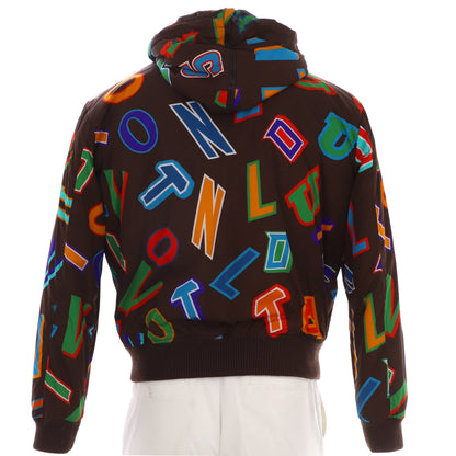 Louis Vuitton Men's LV x NBA Letters Hooded Blouson Jacket Printed Polyamide