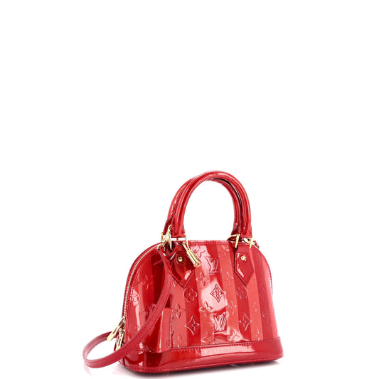 Louis Vuitton Alma Handbag Limited Edition Monogram Vernis Rayures BB