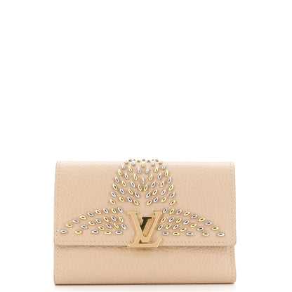 Louis Vuitton Capucines Wallet Leather with Embellished Detail Compact