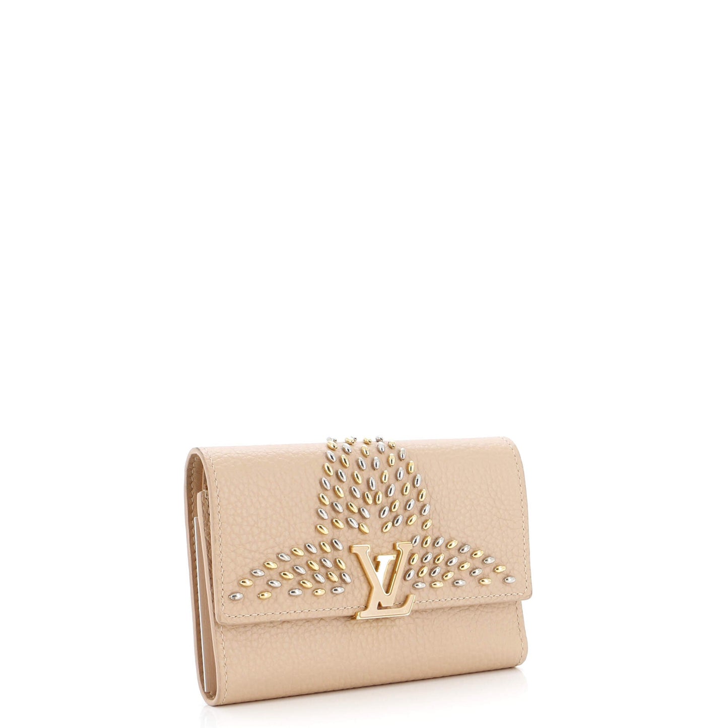 Louis Vuitton Capucines Wallet Leather with Embellished Detail Compact