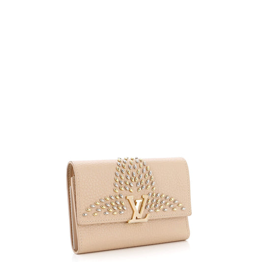 Louis Vuitton Capucines Wallet Leather with Embellished Detail Compact