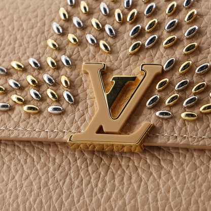 Louis Vuitton Capucines Wallet Leather with Embellished Detail Compact