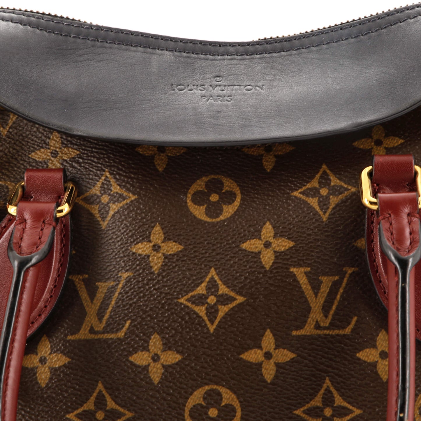 Louis Vuitton Tuileries Handbag Monogram Canvas with Leather