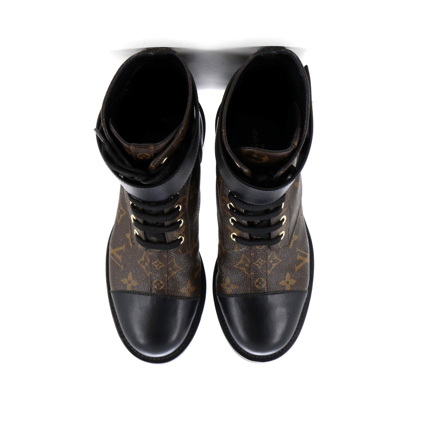 Louis Vuitton Women's Wonderland Flat Ranger Boots Monogram Canvas and Leather