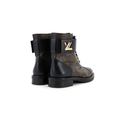 Louis Vuitton Women's Wonderland Flat Ranger Boots Monogram Canvas and Leather