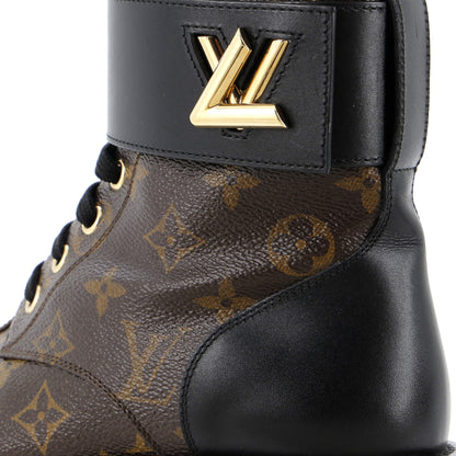 Louis Vuitton Women's Wonderland Flat Ranger Boots Monogram Canvas and Leather