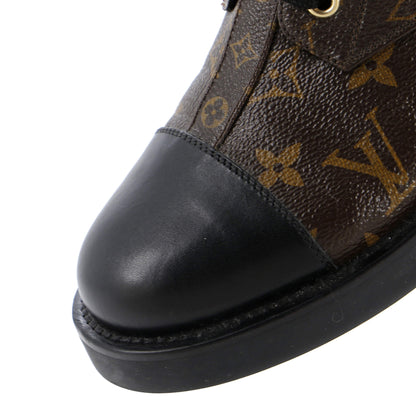 Louis Vuitton Women's Wonderland Flat Ranger Boots Monogram Canvas and Leather