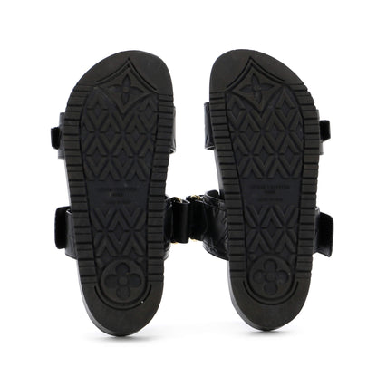 Louis Vuitton Women's Bom Dia Flat Mules Monogram Embossed Leather