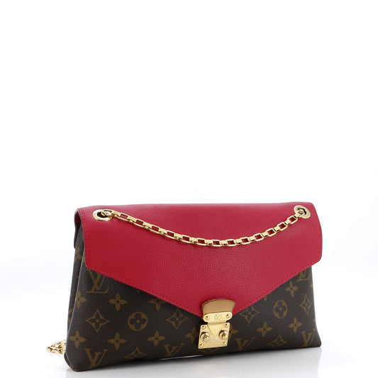Louis Vuitton Pallas Chain Shoulder Bag Monogram Canvas and Calfskin