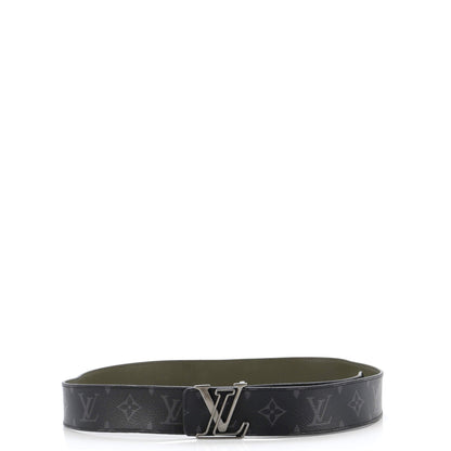 Louis Vuitton LV Line Reversible Belt Monogram Eclipse Canvas and Leather Wide 90