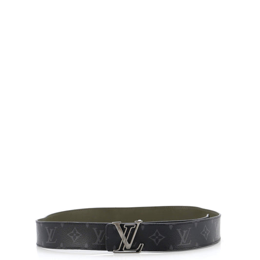 Louis Vuitton LV Line Reversible Belt Monogram Eclipse Canvas and Leather Wide 90