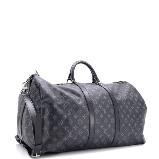 Louis Vuitton Keepall Bandouliere Bag Monogram Eclipse Canvas 55