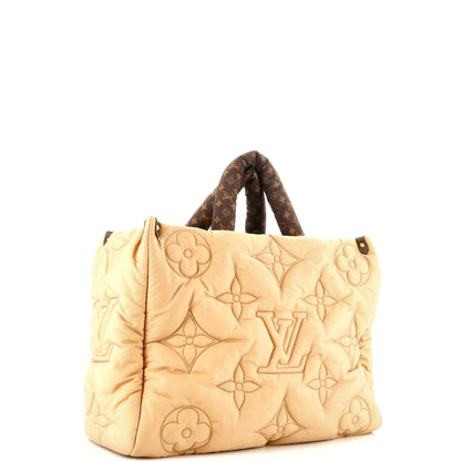 Louis Vuitton Pillow OnTheGo Tote Monogram Quilted Econyl Nylon GM