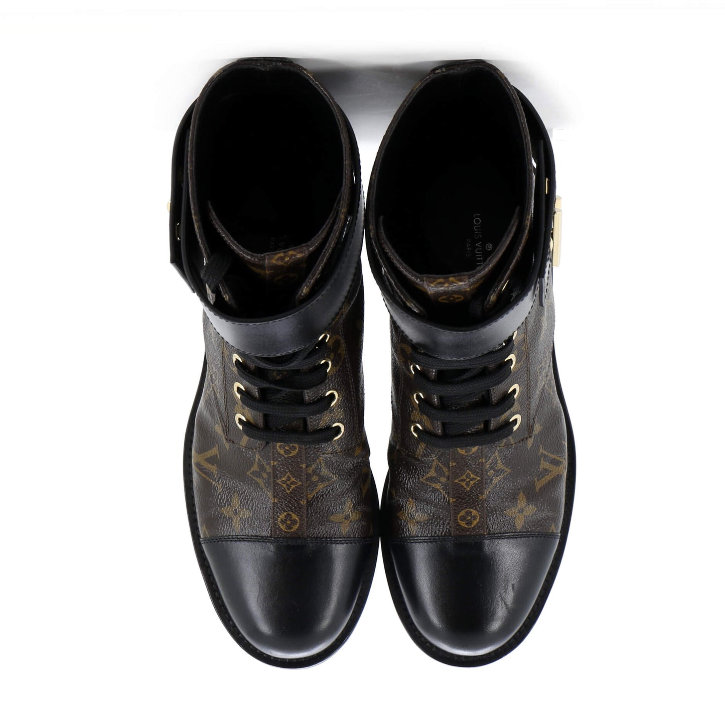 Louis Vuitton Women's Wonderland Flat Ranger Boots Monogram Canvas and Leather