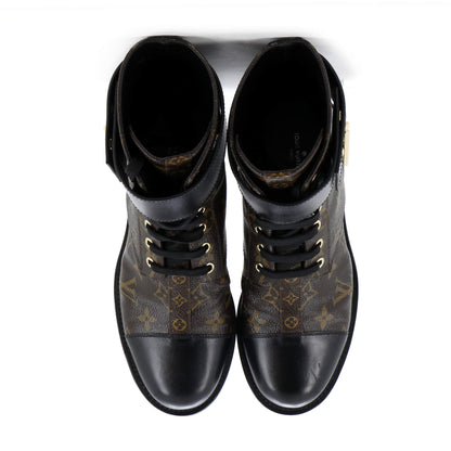 Louis Vuitton Women's Wonderland Flat Ranger Boots Monogram Canvas and Leather