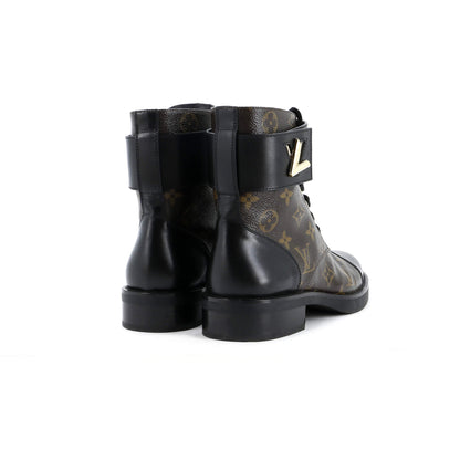 Louis Vuitton Women's Wonderland Flat Ranger Boots Monogram Canvas and Leather