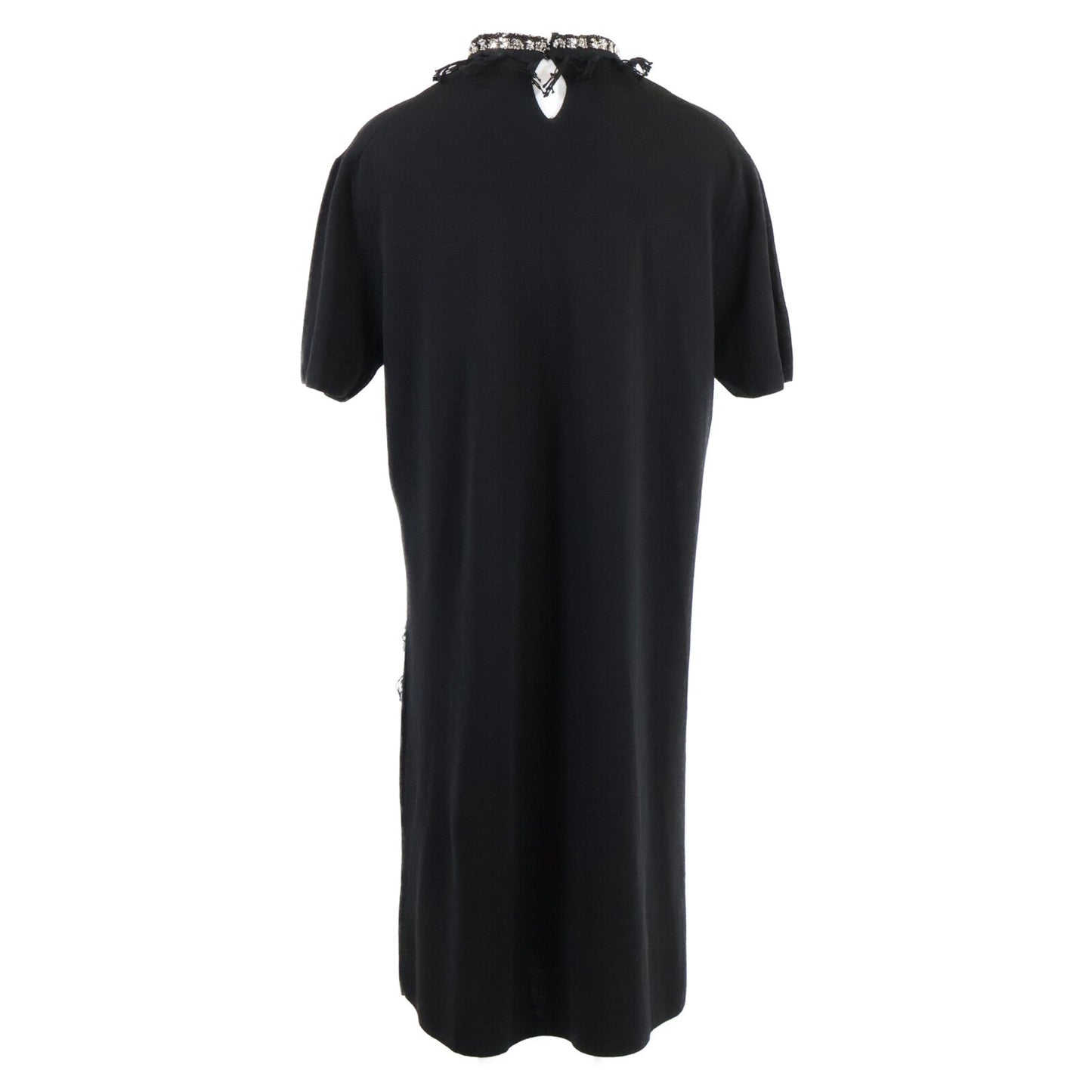 Louis Vuitton Fringe Trim Knit Wool Dress