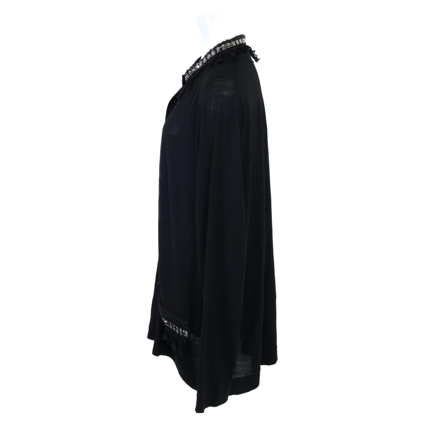 Louis Vuitton Wool Fringe Trim Cardigan