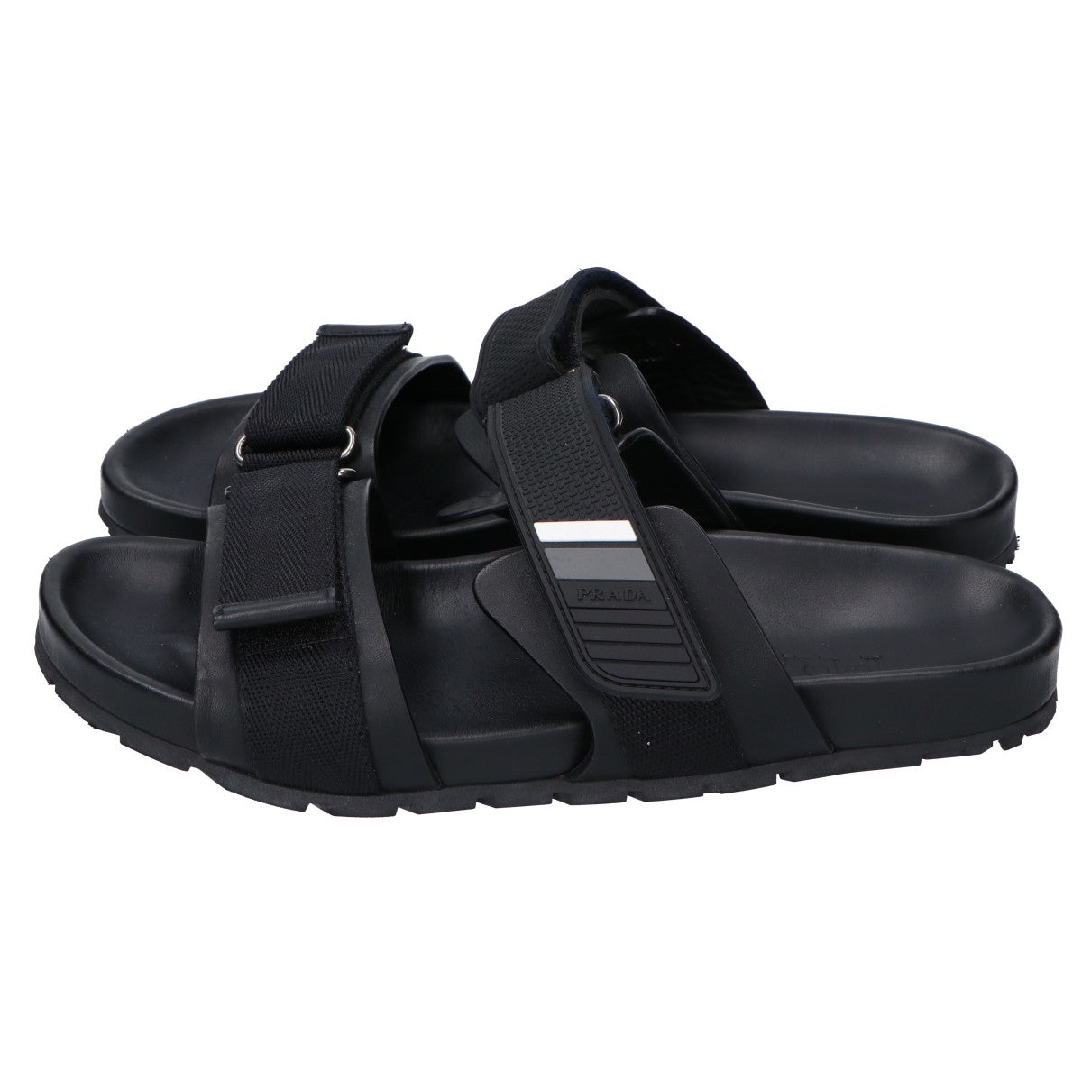 Prada 2X3002 Leather Slide Sandals