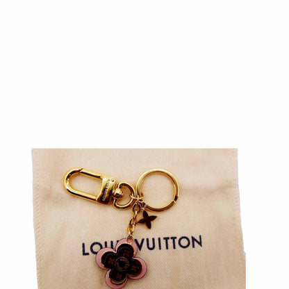 LOUIS VUITTON Monogram Blooming Flowers BB Bag Charm Key Holder Pink