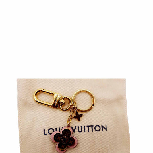LOUIS VUITTON Monogram Blooming Flowers BB Bag Charm Key Holder Pink