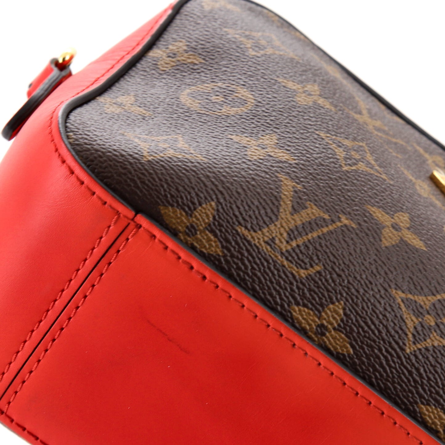 Louis Vuitton Saintonge Handbag Monogram Canvas with Leather