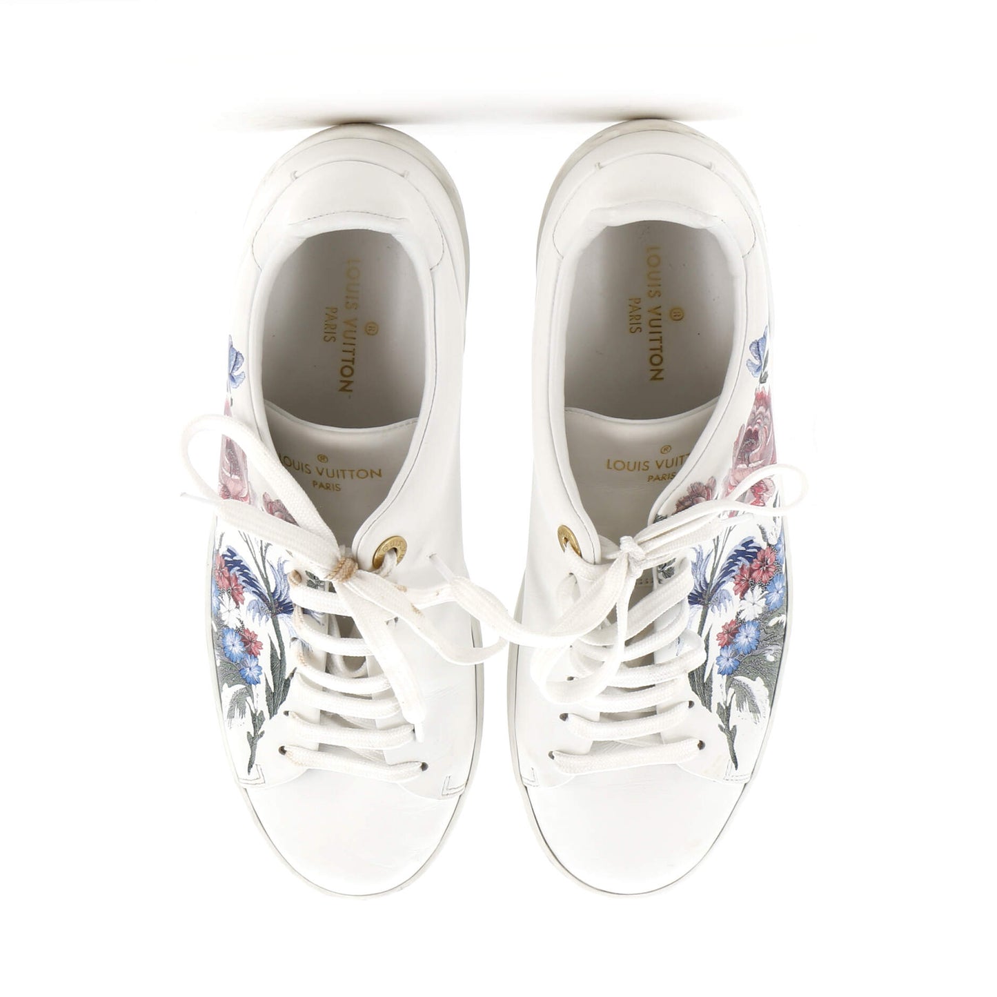 Louis Vuitton Women's FrontRow Sneakers Floral Leather