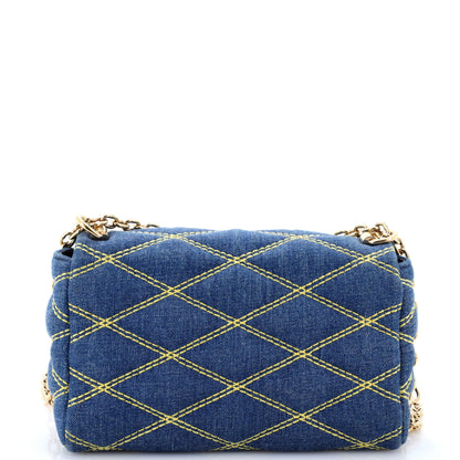 Louis Vuitton GO-14 Handbag Malletage Denim MM