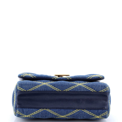 Louis Vuitton GO-14 Handbag Malletage Denim MM