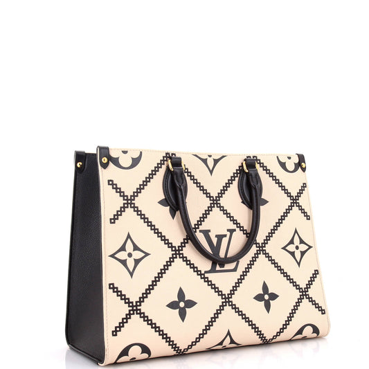 Louis Vuitton OnTheGo Tote Monogram Empreinte Giant Broderies MM