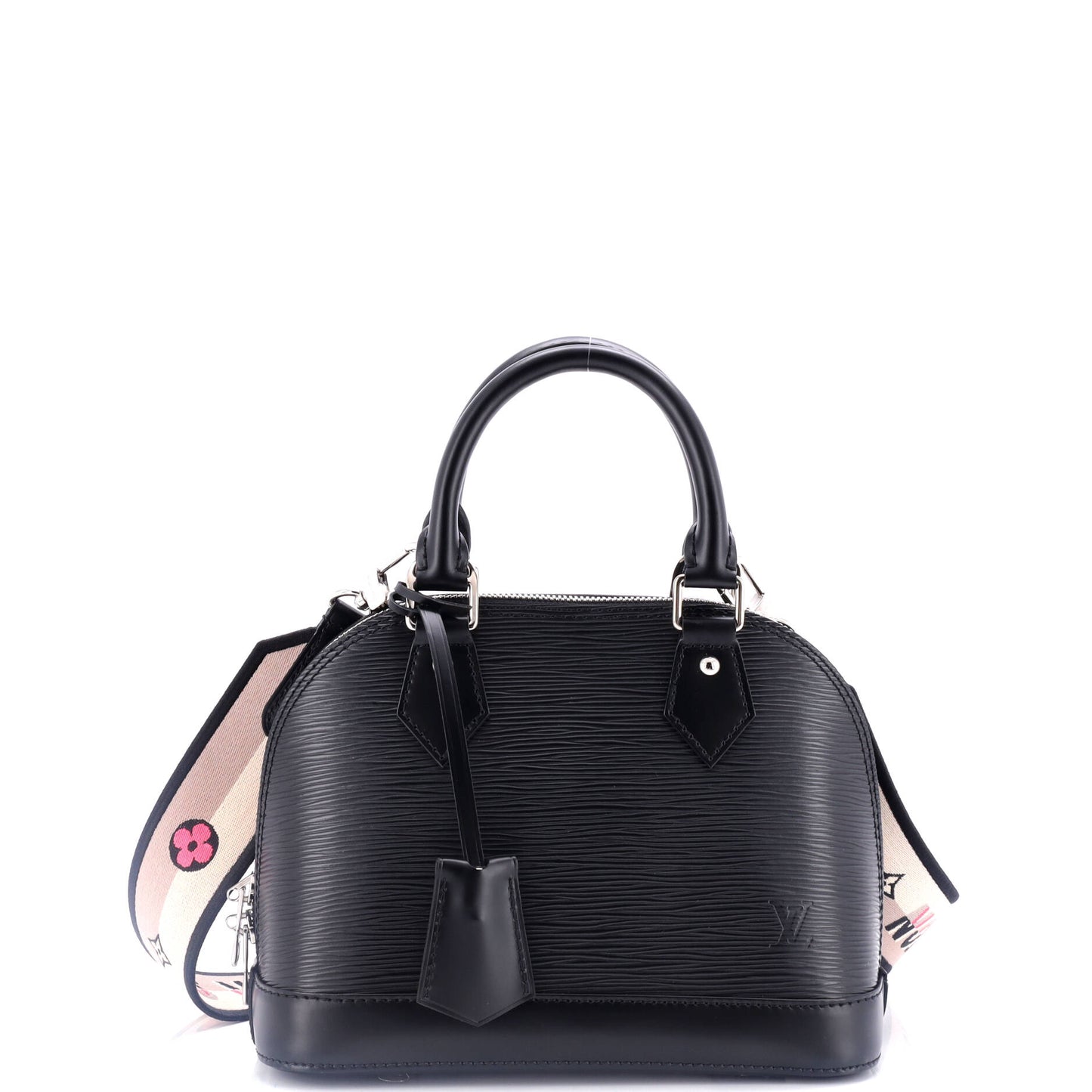 Louis Vuitton Alma Handbag Epi Leather with Logo Jacquard Strap BB
