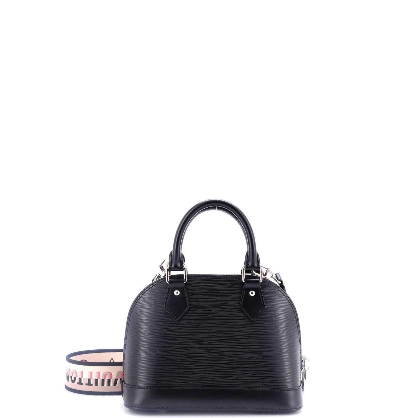 Louis Vuitton Alma Handbag Epi Leather with Logo Jacquard Strap BB